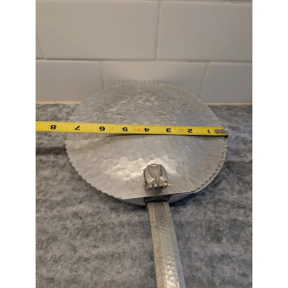 Hand Wrought Creations Aluinum‎ Pan W/Lid Tulip Design Hammered